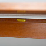 Mcguire rattan flip-top console or dining table light oak