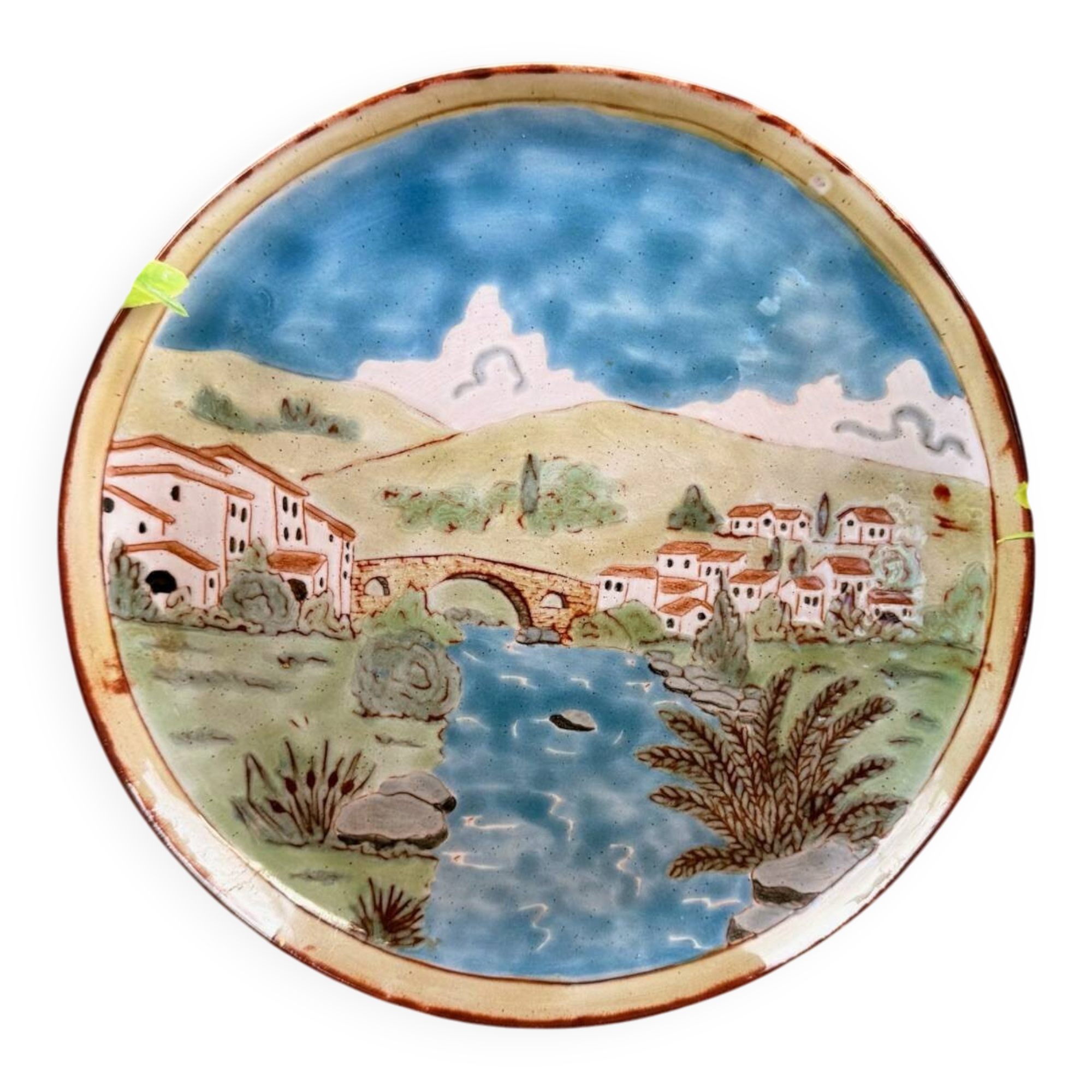 Decorative plate Jean-Claude Malarmey – Porcelain landscape decoration
