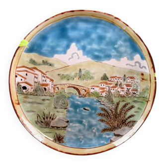 Decorative plate Jean-Claude Malarmey – Porcelain landscape decoration