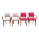 Art Deco bridge chairs in fabric from the 1950s and vintage.