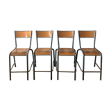 Lot de 4 chaises d’écoles