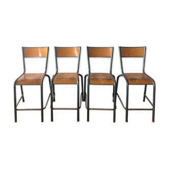 Lot de 4 chaises d’écoles