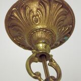 French vintage heavy brass 6 light empire style chandelier