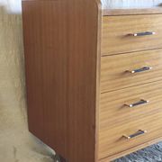 Modernist chest of drawers with 4 drawers in wood - 1950s/60s