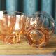 Lot de 27 Verres rosaline Art Déco