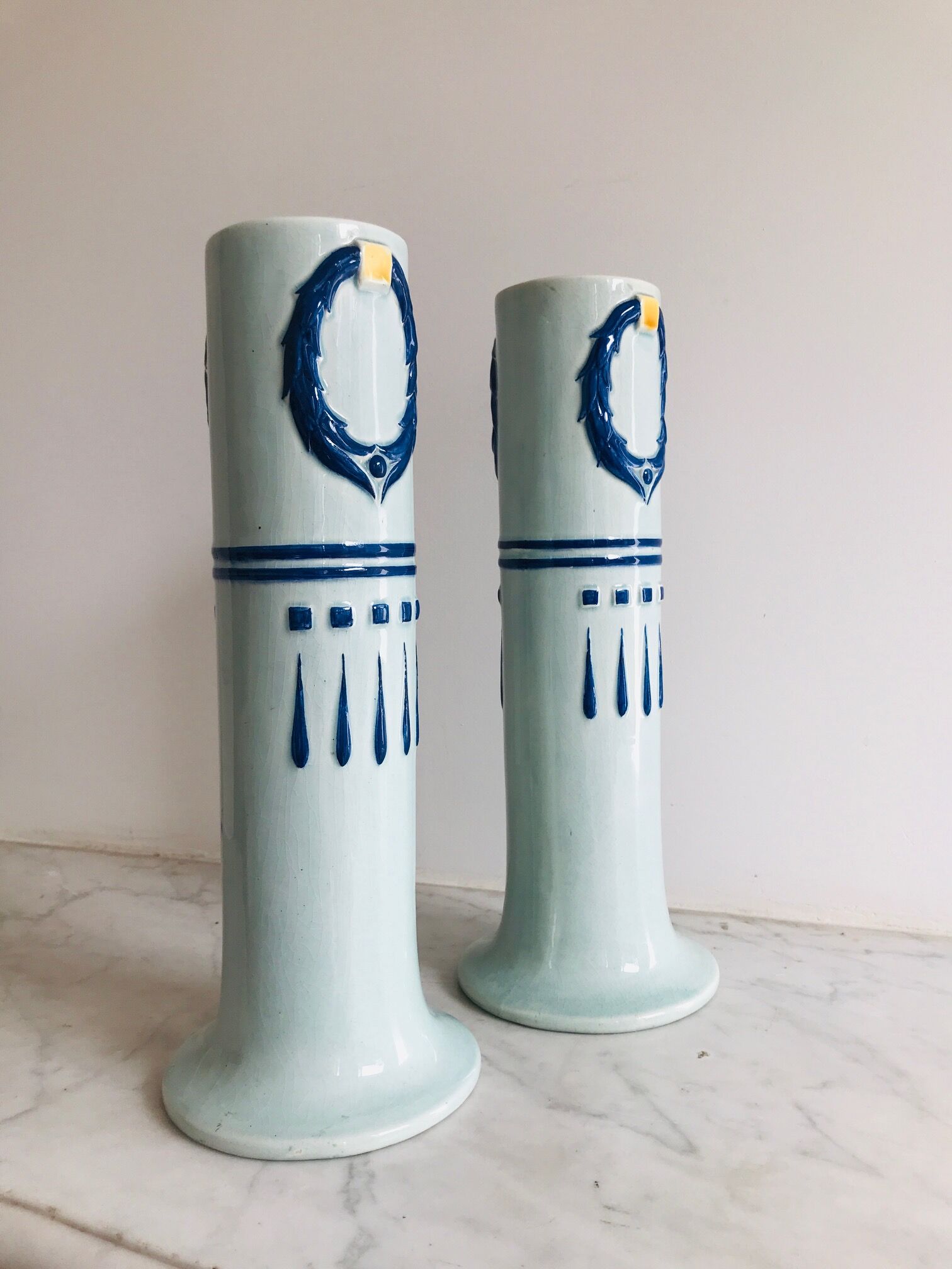 Pair of ceramic vases, 50s