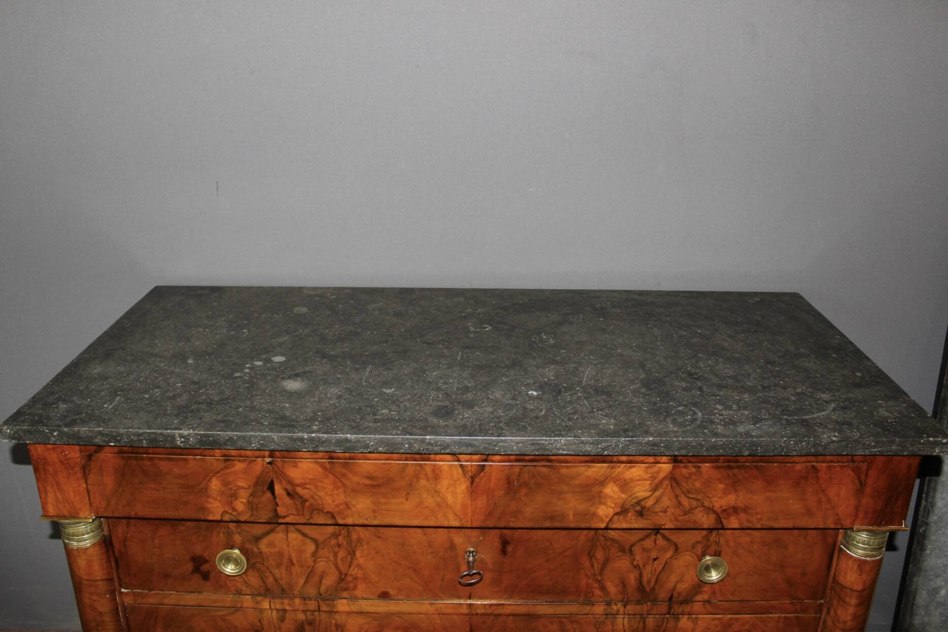 Empire Commode with Half Column, 19th Century