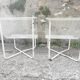 Paire fauteuils filaires 1980