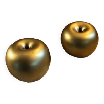 Golden apples sold by 2 in ceramic