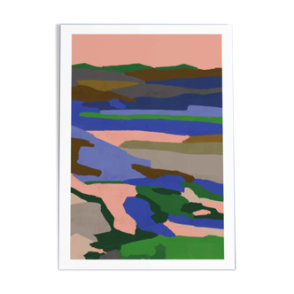 La vallée des couleurs - Tirage d'art en édition limitée A4