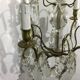 4 light bronze and crystal chandelier