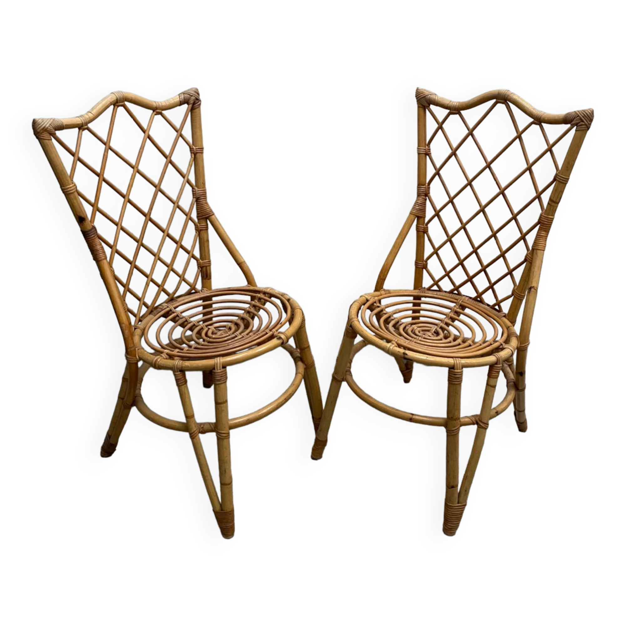 Bamboo chairs 60s 70s
