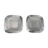 Two vannes art crystal ashtrays