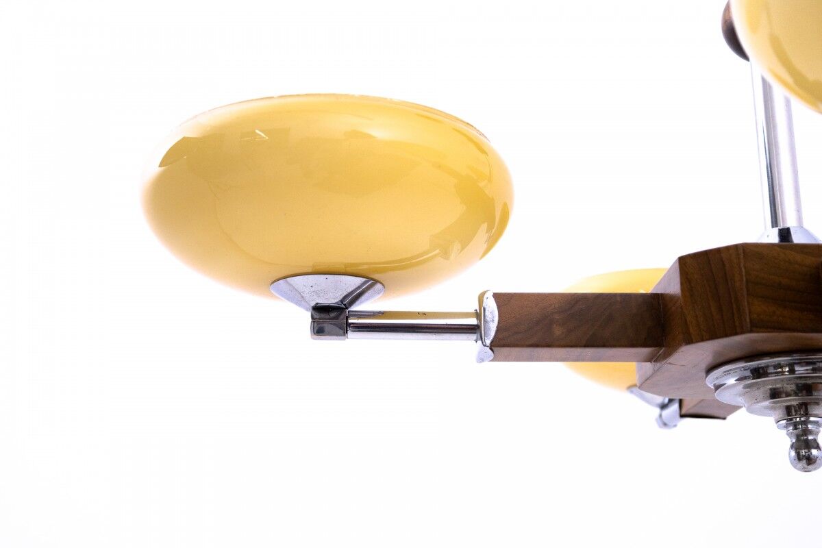 1950s Art Deco chandelier, Poland.