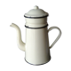 enamelled, yellow coffee maker. Vintage 50