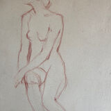 Female nude drawing