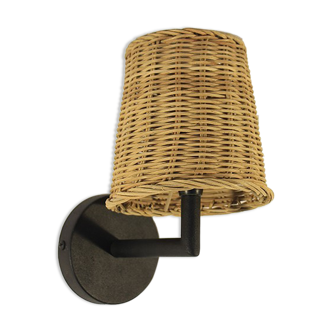 Rattan sconce