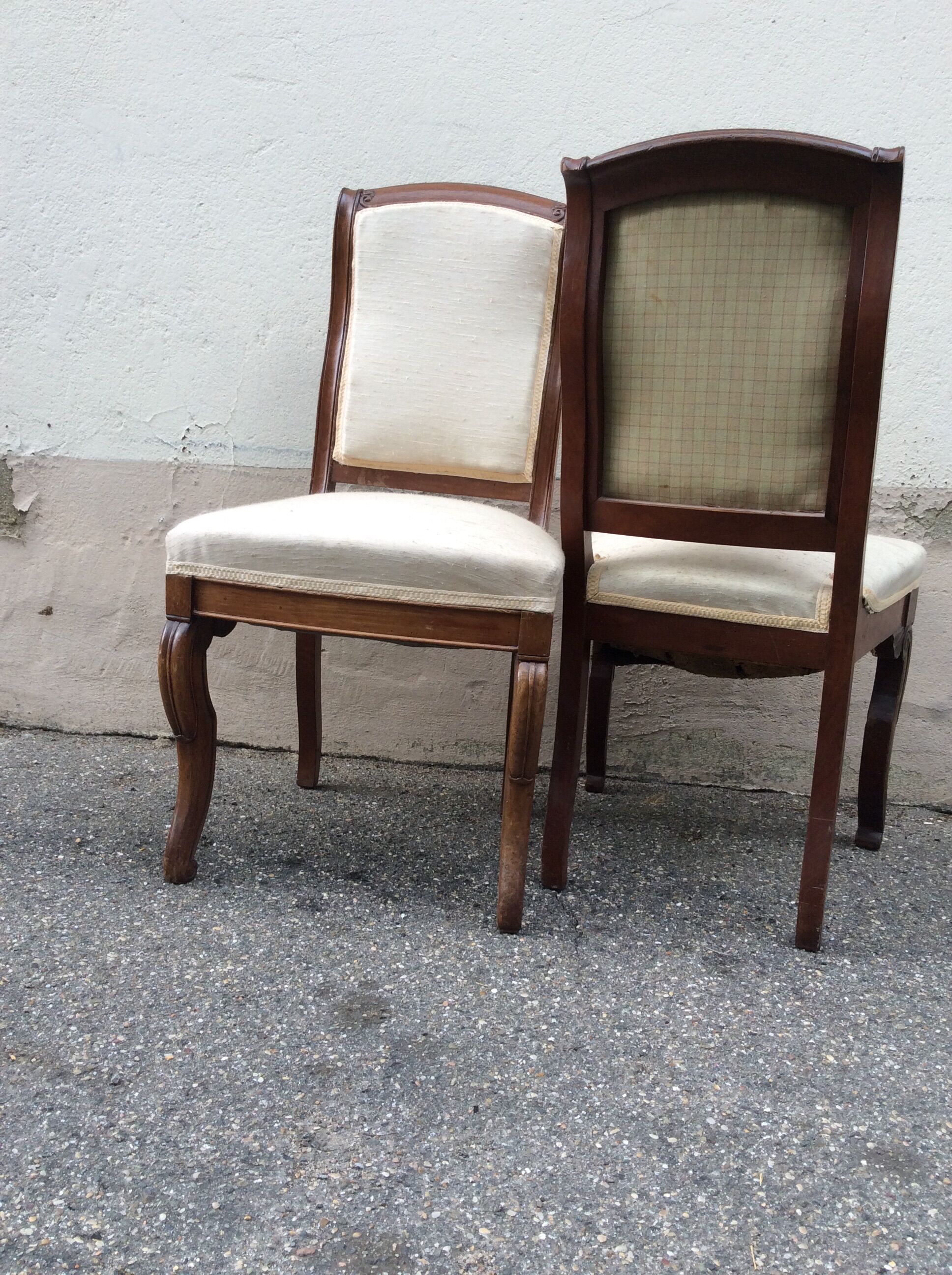 Pair of solid oak chairs