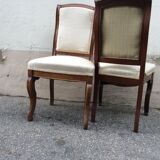 Pair of solid oak chairs