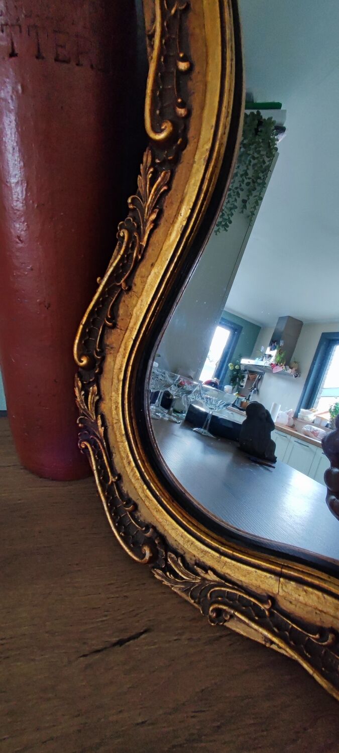 Golden mirror, 44x36 cm