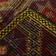 5x8 Burgundy & Yellow Vintage Kilim Rug, 160x258Cm