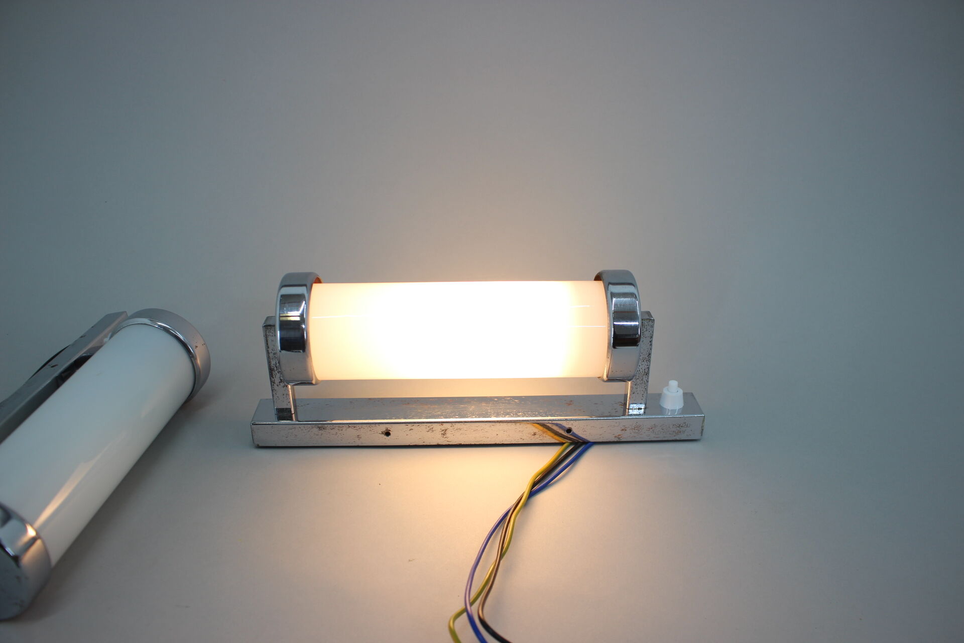 Set of Two Bauhaus Wall Lamps, Czechoslovakia, 1930s