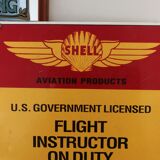 Plaque émaillée Shell aviation products