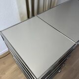 USM Haller desk in matte silver