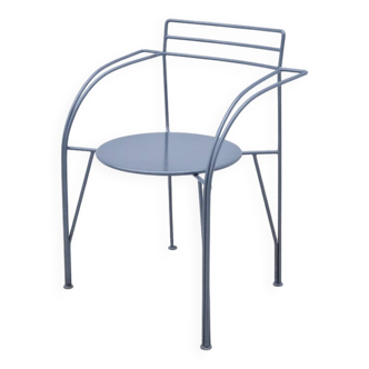 “Silver Moon” chair by Pascal MOURGUE for FERMOB in metal, 1980