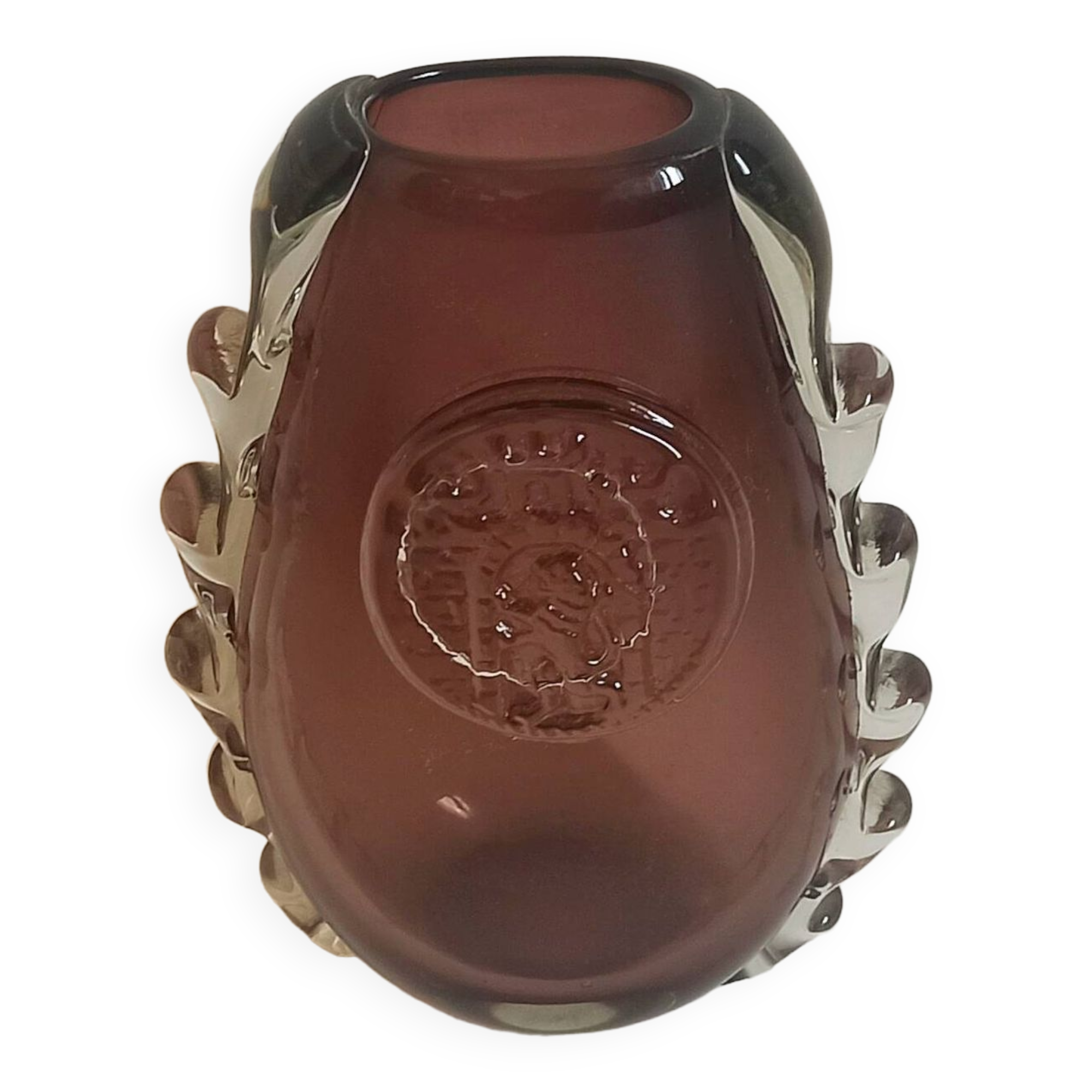 Murano crystal vase height 18.3 cm