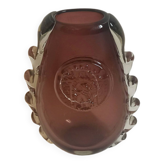 Murano crystal vase height 18.3 cm