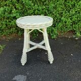 Khaki rattan stool