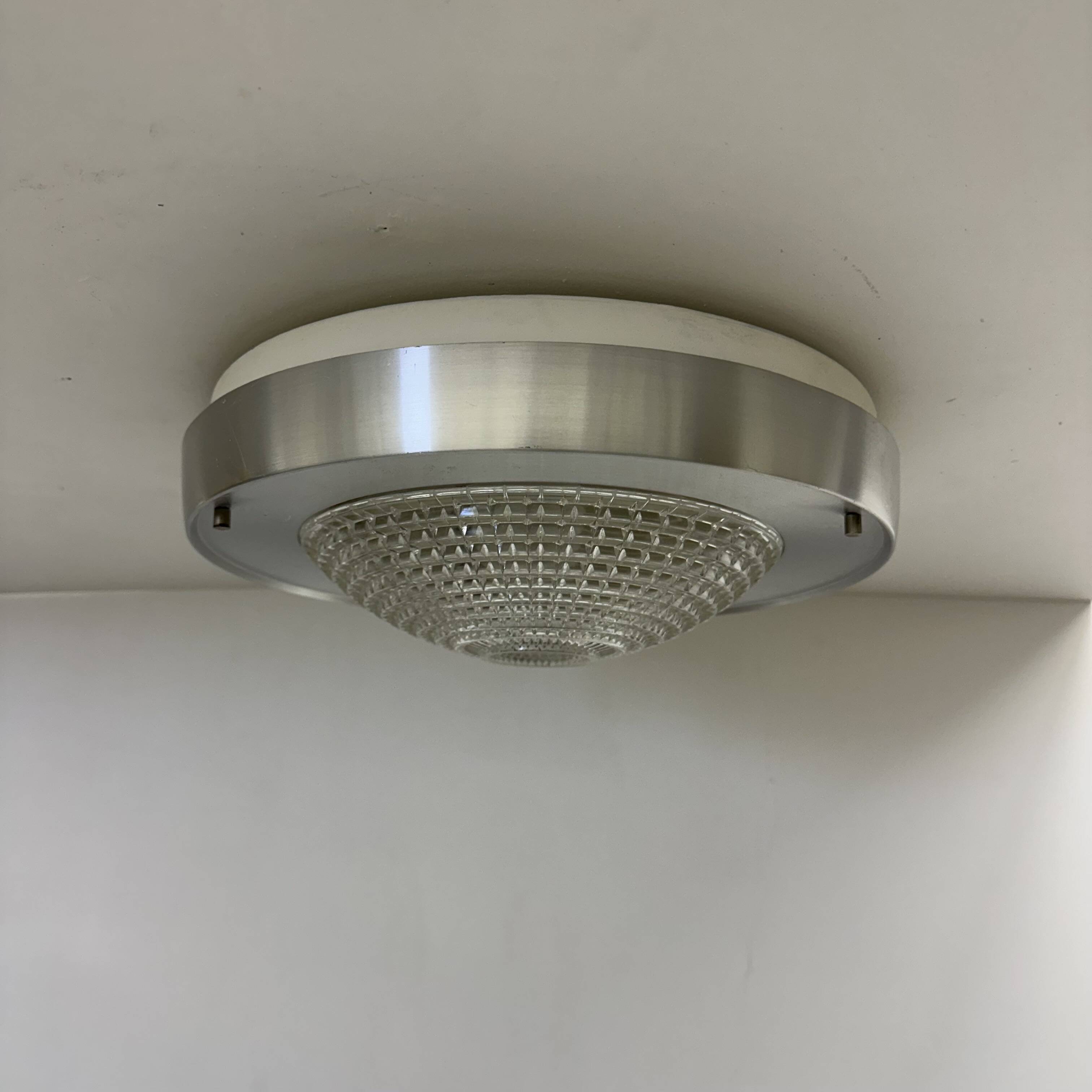 Raak Flush mount ceiling lamp B-1043 , 1970s Ufo space age