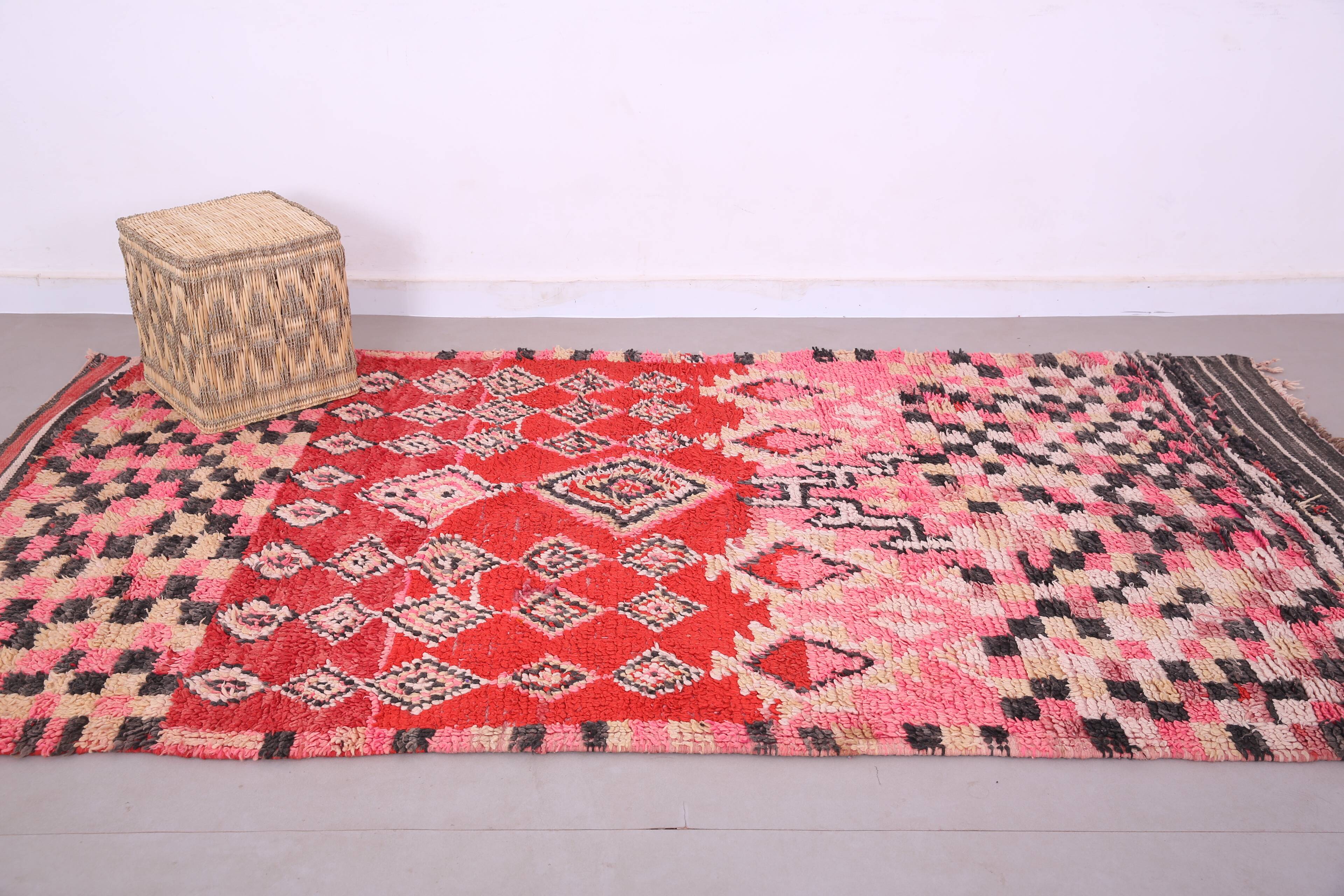 Vintage Handmade Boujaad Rug 156 x 293 cm - Berber rug - Moroccan wool rug