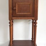 Antique bedside table in wood and marble