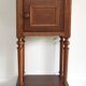 Antique bedside table in wood and marble