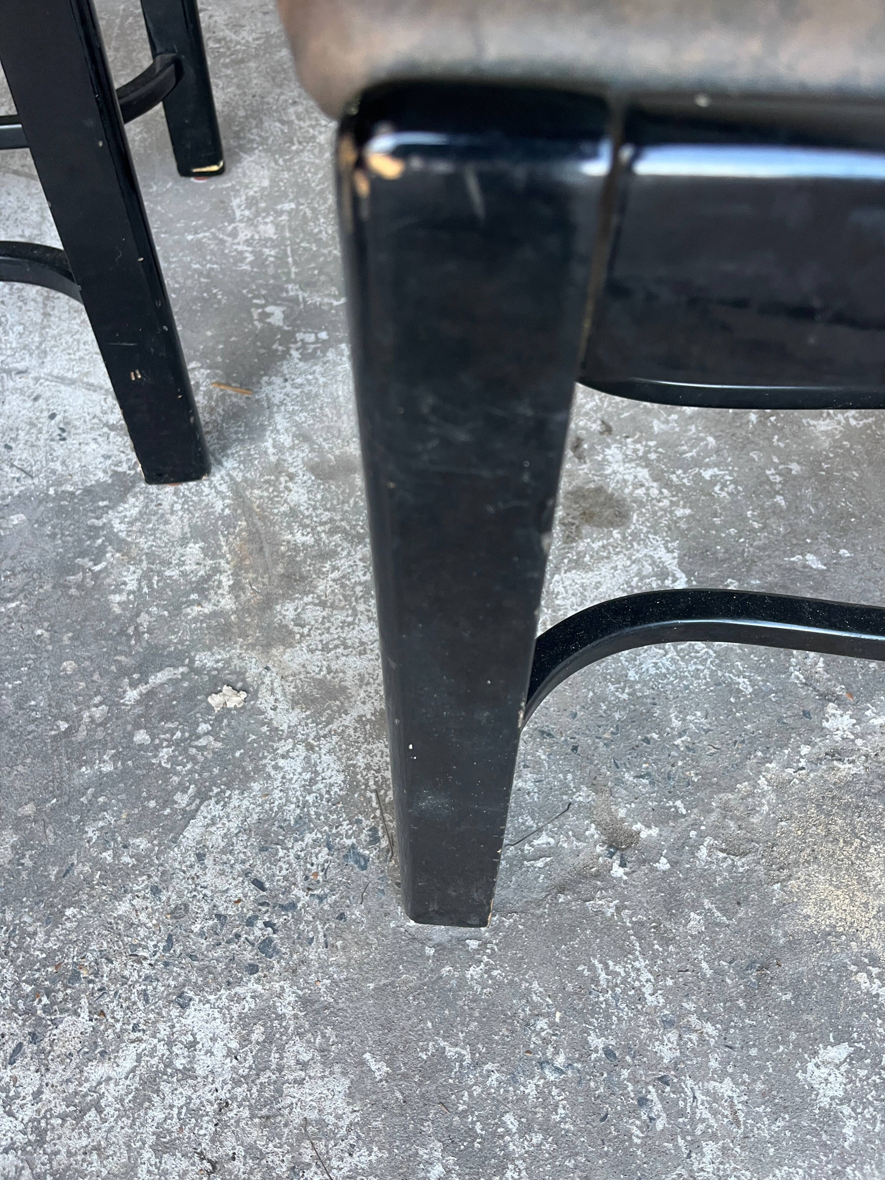 Set of 6 vintage black dining chairs