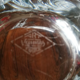 Vase / compotier in crystal signed "vannes" 60s