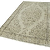 Tapis beige ancien fait à la main 170 cm x 292 cm