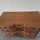 Double drop-leaf commode - Chippendale, Mahogany - Cherry wood