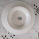 Round serving dish on Terre de Fer earthenware pedestal, Hamage Moulin des Loups