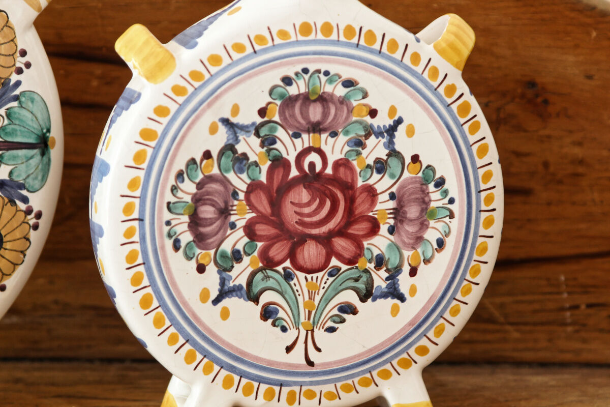 Set of 3 Slovak ceramic soliflores