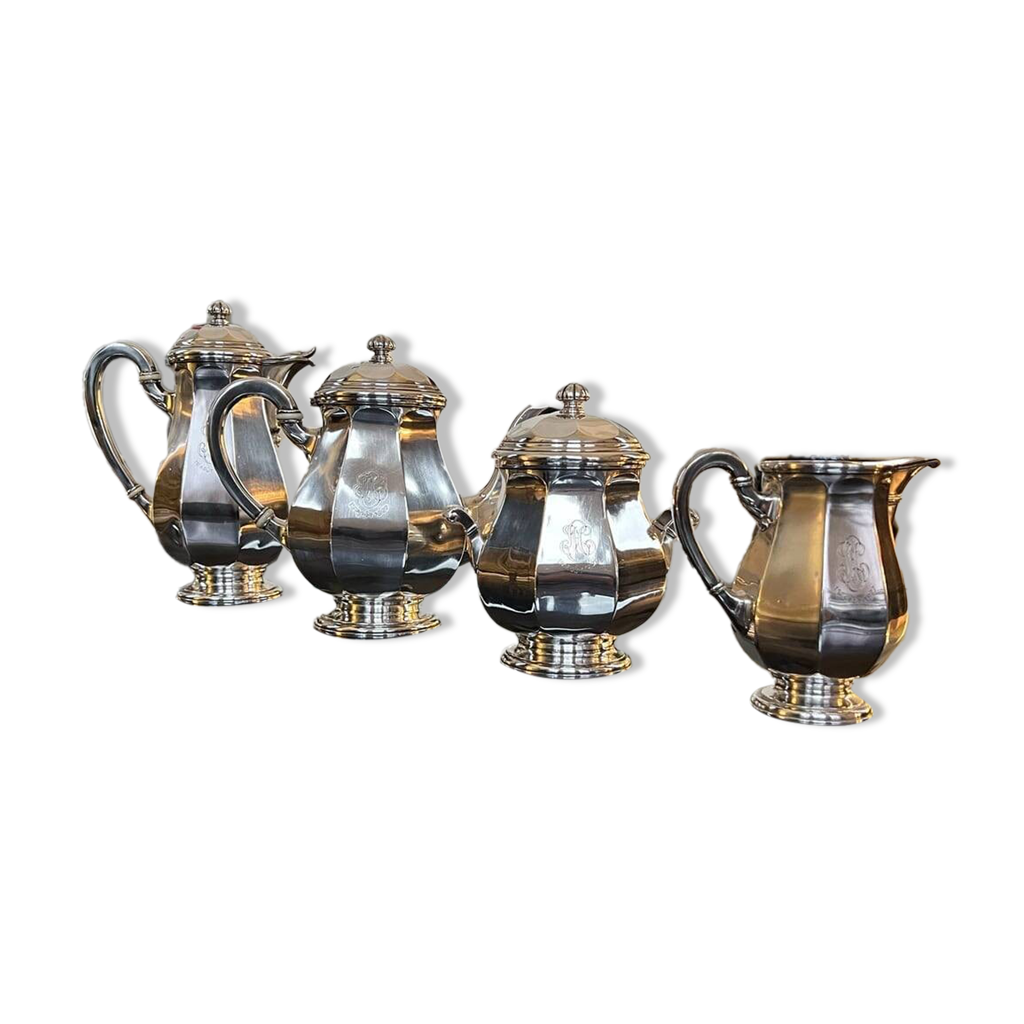 Sucrier Et Crémier Ancien Garrard & Co. - Métal Argenté - Service à Café