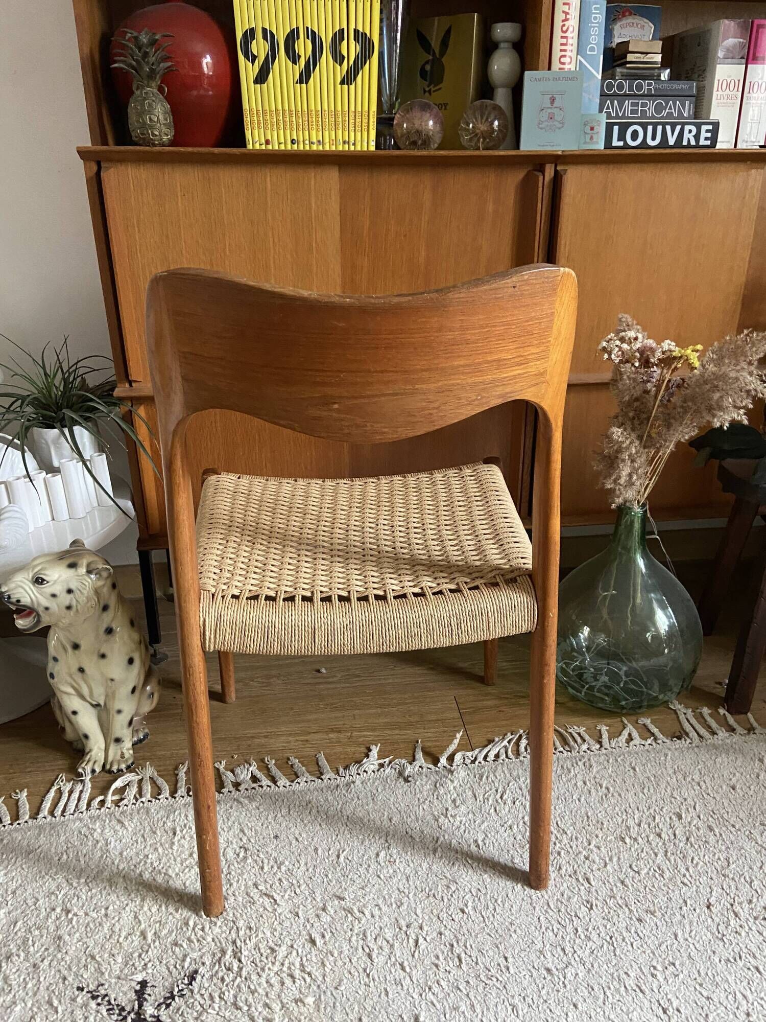 Chair n•71 by Niels Otto Moller in teak and Danish rope