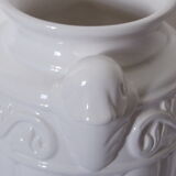 Baroque-style white cermal vase