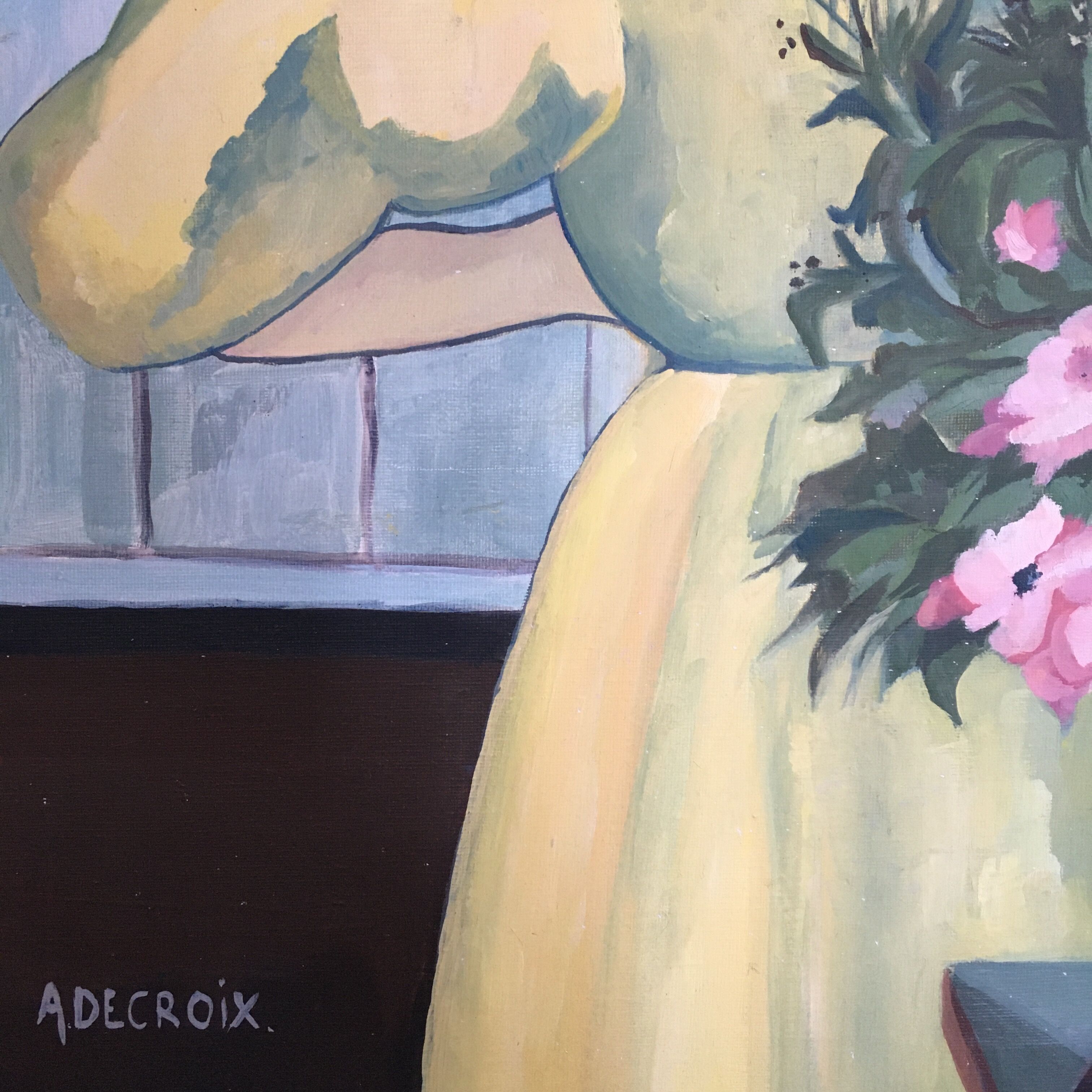 Woman with a parasol painting