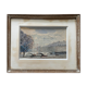 Watercolour painting early 20th century Paris Bridge Seine River signed J. M. Nicolle