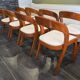 Set of 8 vintage Baumann Gondole chairs, 1960s.