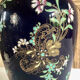 Old vase baluster enamelled lamp Boch Frères Keramis Belgium