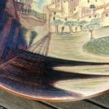 Large glazed ceramic fruit dish/cup signed on the back "Puigdemont" 60s/70s